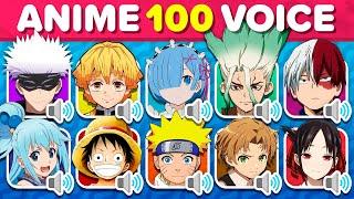 ⭐ANIME 100 VOICE QUIZ⭐ THE BEST 100 ANIME CHARACTERS VOICES ️