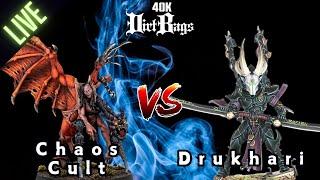 Chaos Cult vs Drukhari NOVA PREP | Pariah Nexus | Warhammer 40k Battle Report