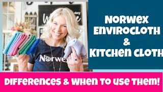 Norwex Envirocloth vs Norwex Kitchen Cloth. Find out what's the difference with Amy Dabbelt