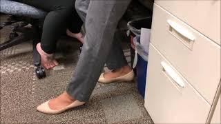 Shoeplay at office not staged