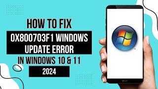 HOW TO FIX 0X800703F1 WINDOWS UPDATE ERROR (2024) | JIIELWAYEN | STEP BY STEP TUTORIAL