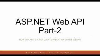 ASP.NET Web API - 2 : Create a .NET Client Application to consume ASP.NET Web API