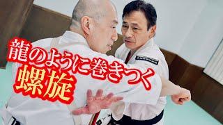 Dragon Spiral ! The Karate master is surprised by a counter attack of Shorinji Kempo!