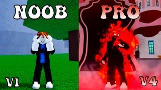 Noob to Pro Using Human RACE V4(Awakened) Bloxfruits