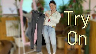 Trying on Haul and Reviewing Jeans with Bra