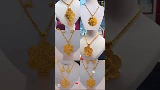 Daily wear gold chain pendant set designs #goldchainpendant #bridaljewellery #necklace #gold #shorts
