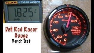 Defi Red Racer Oil/Fuel Pressure Gauge Startup & Sender Test