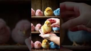 Adorable colorful chicks #cute #birds