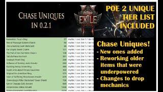 [PoE 2 Patch 0.2.1] I Made a Unique Item Tier List So You Don't Have To | New Chase Items Announced!