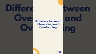 Difference between Overriding and overloading #programming #dotnet #java