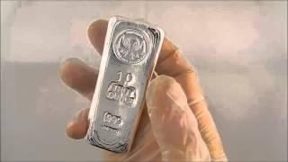 10 oz Hand Poured Silver Bar Kit Kat Style by ShinyBars