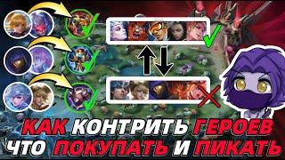 ПРЕДМЕТЫ и КОНТРПИКИ или КАК ПРАВИЛЬНО ДРАФТИТЬ В MOBILE LEGENDS МОБАЙЛ ЛЕГЕНДС