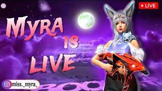 FREE FIRE RANKPUSH LIVE  l GIRL STREAMER | MYRA PLAYZ|  #shortslive #shorts #girlgamer# ff