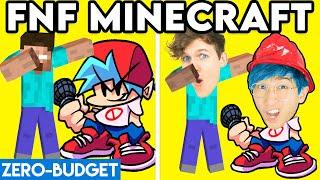 FNF MINECRAFT WITH ZERO BUDGET! (FRIDAY NIGHT FUNKIN MINECRAFT FUNNY PARODY BY LANKYBOX!)