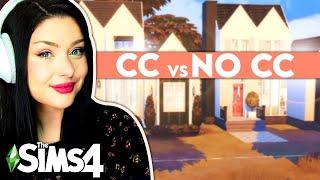 CC vs. NO CC Build Challenge in The Sims 4