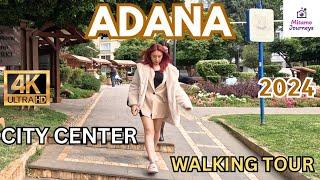 Turkey Adana City Center | Ataturk Street, Bazaar, Stone Bridge | March 2024 | UHD 4K Walking Tour