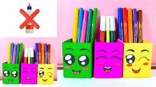 Art and craft easy and beautiful paper pencil box || Origami A4 paper easy no glue no Scissor