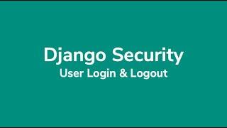 User Login & Logout In Django