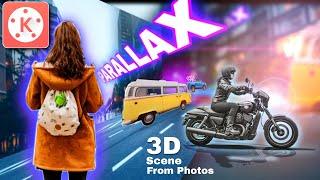 How to create a 3D scene from Photos In Kinemaster (Android) / Parallax effect Tutorial /