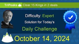 Microsoft Solitaire Collection: TriPeaks - Expert - October 14, 2024