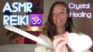 ASMR Reiki Crystal Healing Session | Selenite Scratching and Tapping