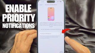 iOS 18.4 Enable Priority Notifications || Enable Priority Notifications in iOS 18.4