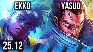 EKKO vs YASUO (MID) | Dominating | EUW Diamond | 25.12