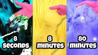 8-Seconds Vs. 8-Minutes Vs. 80-Minutes Slime Making Challenge!