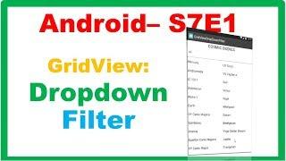 Android S7E1 : GridView -  Filter Categories using Spinner