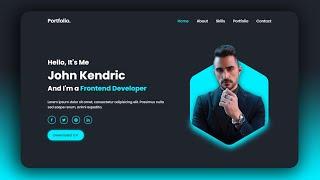 Animated Portfolio Website Template in HTML CSS & JS | Personal Website with Text Typing Animation