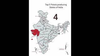 Top 5 potato producing states #anirudh #master #2025  #icar #agriculture #upsc #gk #narendramodi #ok