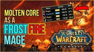 I topped DPS in Molten Core as a Fire Mage | Frostfire Mage Hybrid Spec | Classic Wow