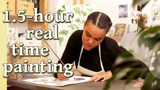  1.5-Hour Chatty Paint // Study With Me · 1-Hour in the Studio · #9