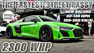 THE FASTEST STREET CAR EVER  DRAGY TIMES 60-130 mph & 100-200 km/h (NEW STREET PASS RECORD)