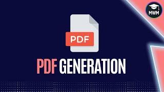 HOW TO USE PDF DOCUMENT GENERATION | MENDIX 10