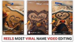 Instagram Viral Name Art Video Editing || Instagram Viral Name Video Kaise Banaye