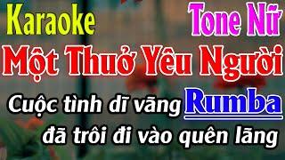 Một Thuở Yêu Người Karaoke Tone Nữ ( Dm ) Rumba Karaoke Lâm Organ - Beat Mới