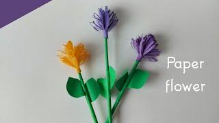 How To Make Paper Flower For Kids / Easy Paper Crafts / Nursery Craft Ideas / 5 Minute Crafts