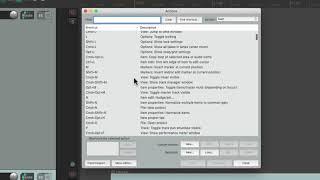 This is REAPER 6 - Actions (Action List) (14/15)