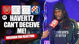 ARSENAL 3-0 DINAMO ZAGREB  ( DC - NIGERIAN FAN REACTION ) - CHAMPIONS LEAGUE 2024-2025