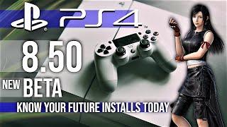 New PlayStation 4 Update 8.50 beta firmware  PS4 System Software Gaming News 2021