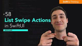 Add custom List Swipe Actions in SwiftUI | Bootcamp #58