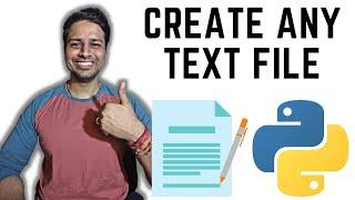 Create Any Text File | TXT | DAT | Python