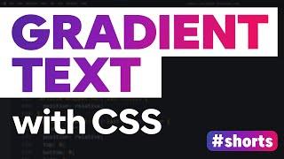 Gradient text with CSS | CSS Tip of the Day #shorts