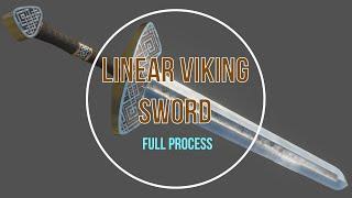 Linear Viking Sword (Blender speed modeling, full process)