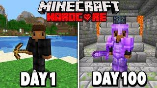 I Survived 100 Days in HARDCORE Minecraft.. Here's What Happened