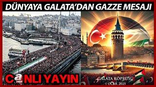 Binlerce Vatandaş Gazze İçin Galata Köprüsü'nde! Canlı Yayın ᴴᴰ | A Haber