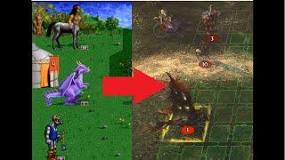 Evolution of Battle arenas Heroes of Might and Magic (1995-2016)