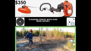 Forest Clearing with $350 weed-eater trimmer and blade
