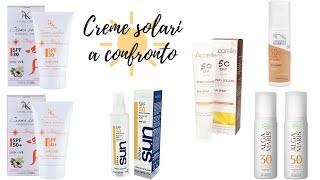 Creme Solari con buon inci a confronto | Sonia Flower82